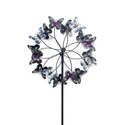 Garten Living Metall-Windmühle Doppelt, 51 X 20 X 157 Cm, Bunt | Wayfair.de